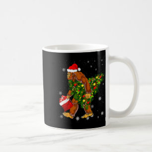 Bigfoot die Kerstboom draagt Sasquatch gelovige Koffiemok
