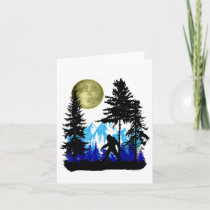 Bigfoot die zich onder volle maan verbergt voor Sa Kaart