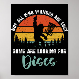 Bigfoot Disc Golf Grote Voet Sasquatch Cadeaus Voo Poster