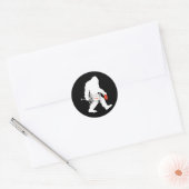 Bigfoot Disk Golf Cryptid Sasquatch Disk Golfer Ronde Sticker (Envelop)
