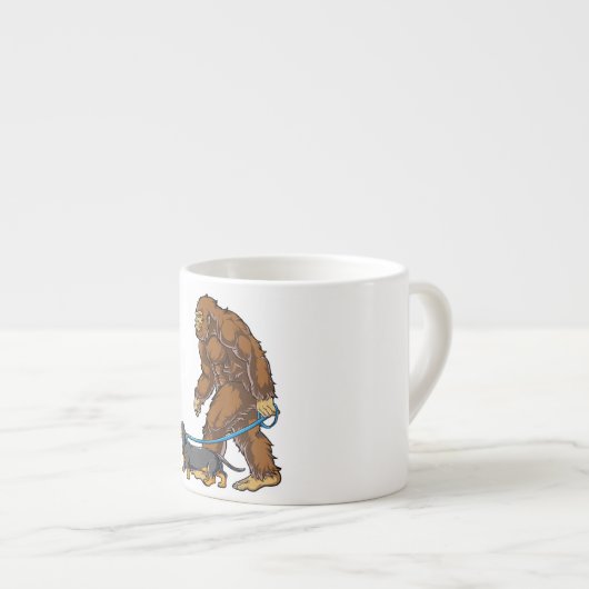 Bigfoot Dog Walk Dachshund T Sasquatch Kinder Mann Espresso Kop (Voorkant rechts)
