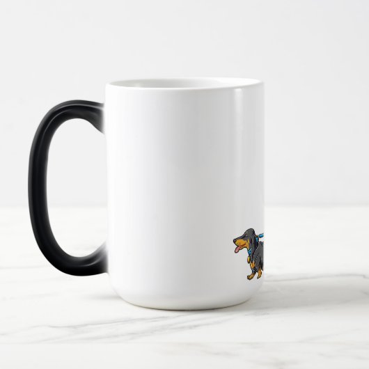 Bigfoot Dog Walk Dachshund T Sasquatch Kinder Mann Magische Mok (Links)