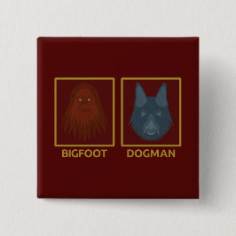 Bigfoot & Dogman Button