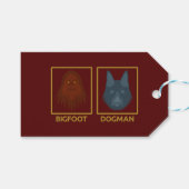 Bigfoot & Dogman Gift Label Cadeaulabel (Voorkant (Horizontaal))