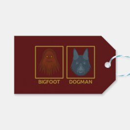 Bigfoot & Dogman Gift Label Cadeaulabel