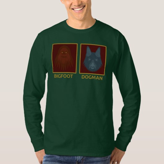 Bigfoot & Dogman Long Sleeve T-Shirt (Voorkant)