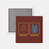 Bigfoot & Dogman Magnet Magneet (Voorkant / Achterkant)