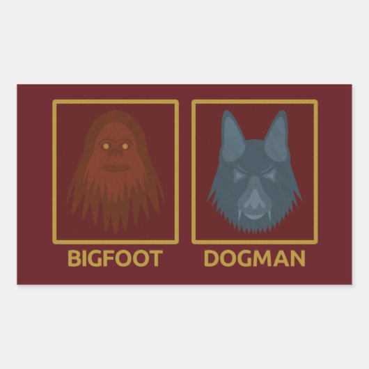Bigfoot & Dogman Sticker (Voorkant)