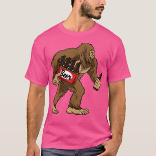 Bigfoot Drink Beer Funny Sasquatch Yeti T-shirt