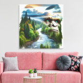 Bigfoot dubbele belichting in de natuur canvas afdruk (Insitu (Woonkamer))
