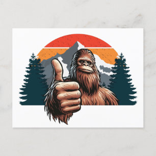Bigfoot duimt omhoog feestdagenkaart