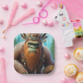 Bigfoot Eco Warrior Papieren Bordje (Feest)