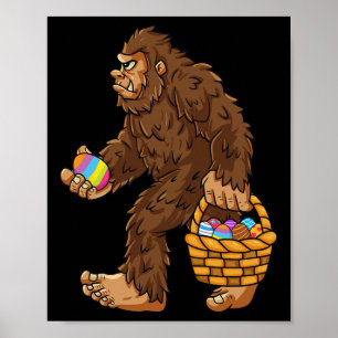 Bigfoot Egg Paasdag Jongens Meisjes Kinder Plezier Poster