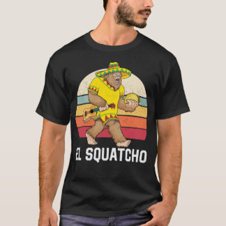Bigfoot El Squatcho Cinco de Mayo Mexican Poncho S T-shirt