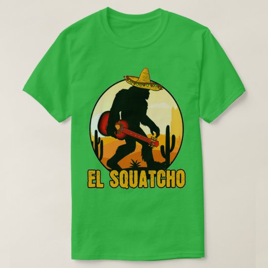 Bigfoot El Squatcho Mexican Sasquatch Bigfoot by c T-shirt (Design voorkant)