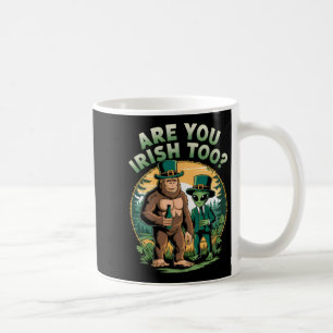 Bigfoot en Alien Drinken Bier Grappige St. Patrick Koffiemok