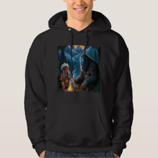 Bigfoot en de belangrijkste maanverlichte bosbijee hoodie