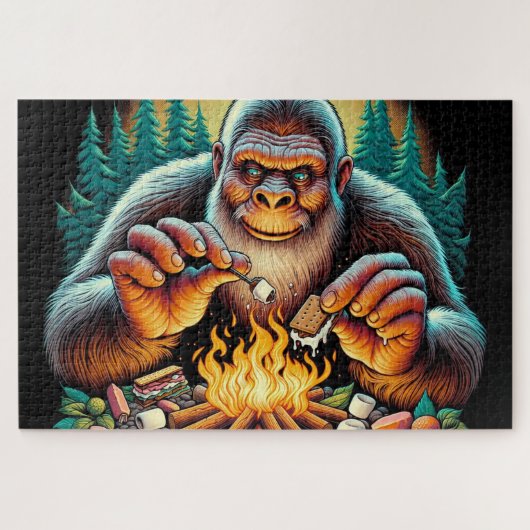 Bigfoot en de mores van het kampvuur, Bigfoot kamp Legpuzzel (Horizontaal)