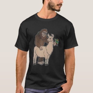 Bigfoot en Llama Beste Vrienden Grappige Sasquatch T-shirt