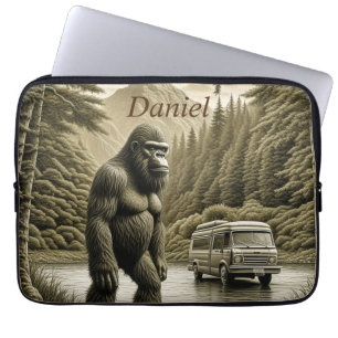  Bigfoot en RV Camper gepersonaliseerd Laptop Sleeve