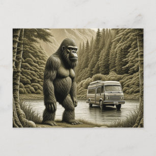 Bigfoot en RV Camper Gezegde Hallo Briefkaart
