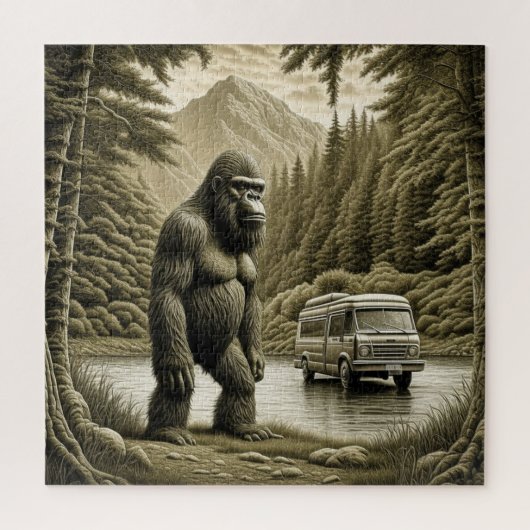  Bigfoot en RV Camper Legpuzzel (Verticaal)