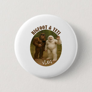 Bigfoot En Vriend Vlog Grappige Meme Wandeltocht S Ronde Button 5,7 Cm