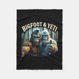 Bigfoot en yeti selfie cryptid squatch jager fleece deken