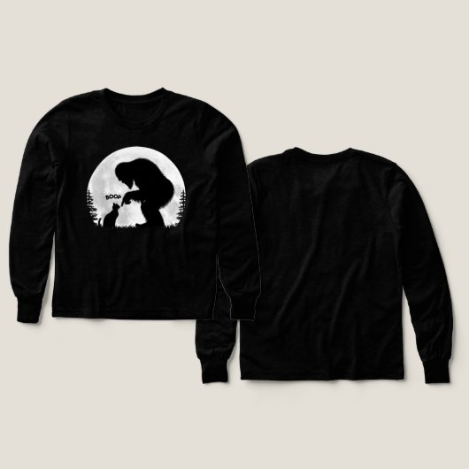 Bigfoot et chat boop sous la lune (Motif recto et verso)