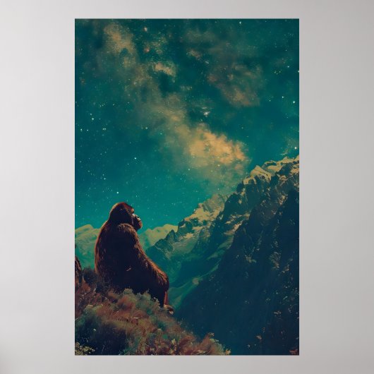 Bigfoot et les Étoiles, Impression d'Art, Affiche (Devant)