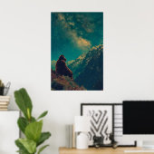 Bigfoot et les Étoiles, Impression d'Art, Affiche (Bureau à domicile)