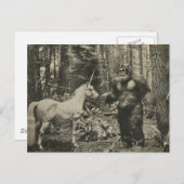 Bigfoot et une carte postale Unicorn (Devant / Derrière)