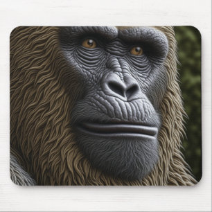 Bigfoot Face Closeup   Gorilla, Skunk Ape Muismat