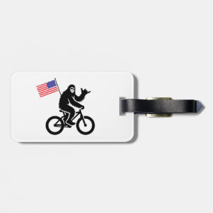 Bigfoot Fietsen Amerikaanse vlag Bagagelabel