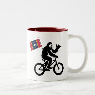 Bigfoot Fietsen Mississippi Vlag Tweekleurige Koffiemok