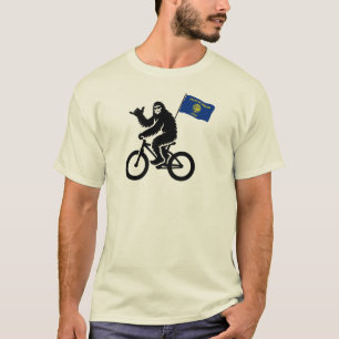 Bigfoot Fietsen Oregon Vlag T-shirt