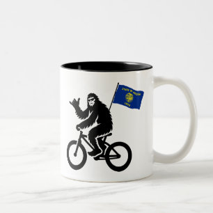 Bigfoot Fietsen Oregon Vlag Tweekleurige Koffiemok