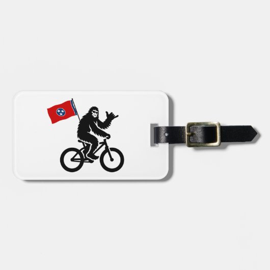 Bigfoot Fietsen Tennessee Vlag Bagagelabel (Voorkant horizontaal)