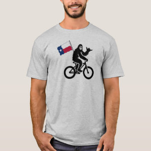 Bigfoot Fietsen Texas Vlag T-shirt