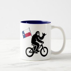 Bigfoot Fietsen Texas Vlag Tweekleurige Koffiemok