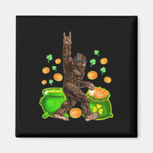 Bigfoot Fijne St. Patricks Dag T-shirt Funny Green Magneet