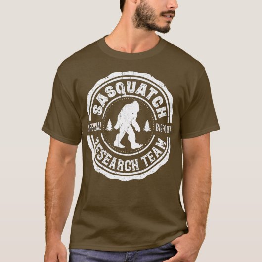 Bigfoot Finding Sasquatch Research Team Mannen T-shirt (Voorkant)