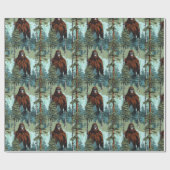 Bigfoot Forest Stare Down Scary Cadeaupapier (Vlak)