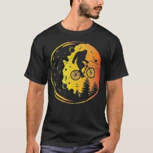 Bigfoot Fullmoon Funny Bicycle Sasquatch Mannen Ki T-shirt