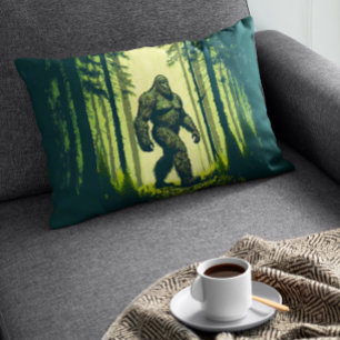 Bigfoot gaat voor een boswandeling accent kussen