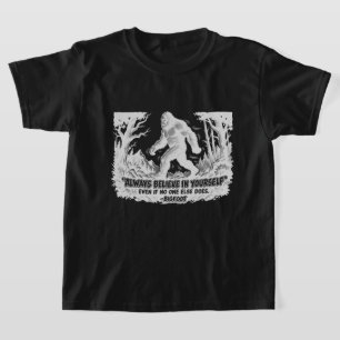 Bigfoot Geloof In Jezelf Jongens Meisjes Sasquatch T-shirt