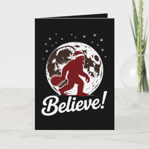 Bigfoot Geloof Kerstman Kerstmuts Maan Sasquatch Kaart
