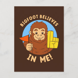 Bigfoot gelooft in mij briefkaart