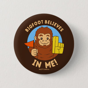 Bigfoot gelooft in mij ronde button 5,7 cm