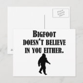 Bigfoot gelooft ook niet in jou briefkaart (Voorkant / Achterkant)